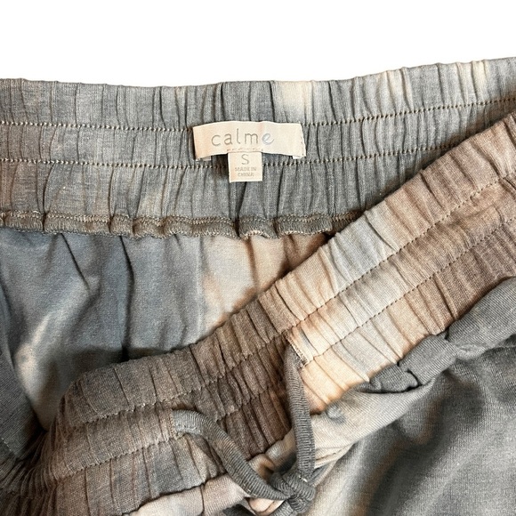 Calme by Johnny Was Rain Blue Tie Dye Commuter Short Skirt Size Small NWT - Picture 3 of 10